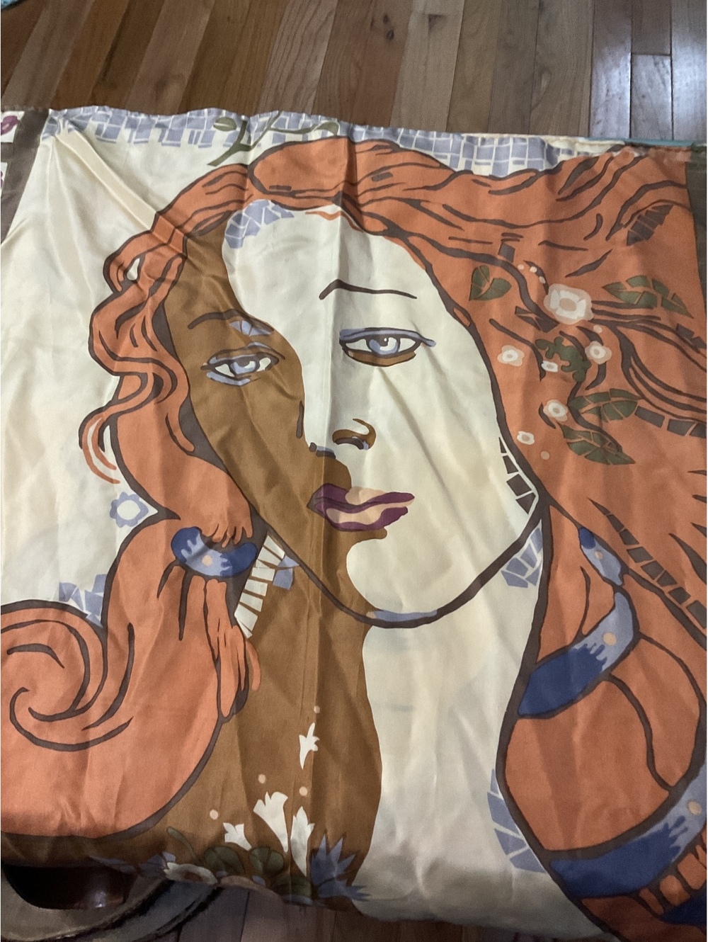Vintage Zazou Luxe Scarf 100% Silk Art to Wear